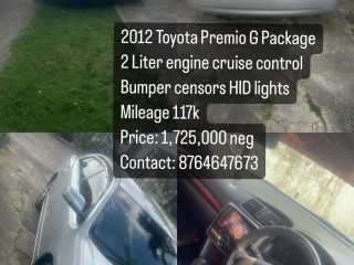 2012 Toyota Premio G package 
$1,699,000