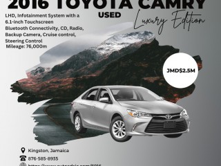 2016 Toyota Camry for sale in Kingston / St. Andrew, 