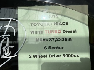 2015 Toyota Hiace Turbo diesel